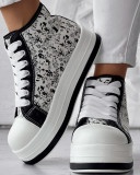 Halloween Casual Platform Lace-Up Sneakers