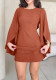 Solid Color Bell Sleeve Low Back Tie-Waist Culotte Jumpsuit