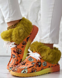 Halloween Fuzzy Casual Canvas Shoes