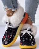Halloween Fuzzy Casual Canvas Shoes