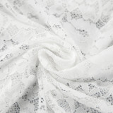 Spring Jacquard Lace Cut-Out Fashion Sexy Long Skirt