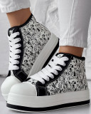 Halloween Casual Platform Lace-Up Sneakers