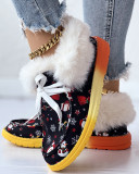 Halloween Fuzzy Casual Canvas Shoes