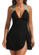 Women's Slit One-Piece Swimming Dress