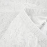 Spring Jacquard Lace Cut-Out Fashion Sexy Long Skirt