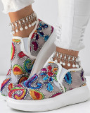 Multi-Color Mesh Platform Casual Flat Shoes