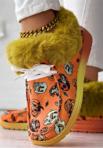 Halloween Fuzzy Casual Canvas Shoes