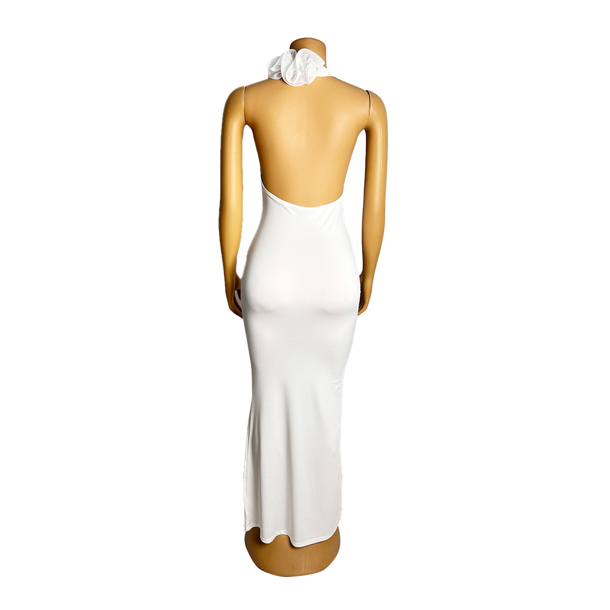 Women Halter Neck Backless Party Floral Bodycon Dress