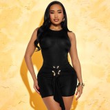 Women Metal Button Jumpsuit