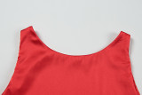 Women summer sexy floral sleeveless bodycon dress.