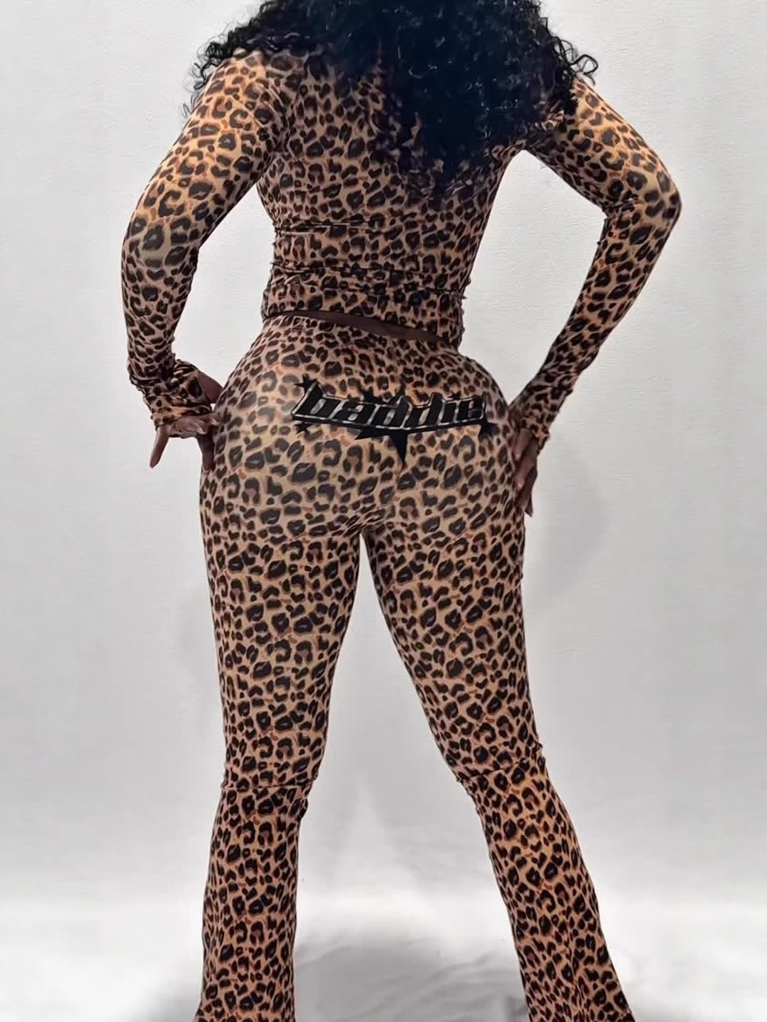 Women Summer Letter Print Sexy Top and Pant Two-Piece Set