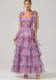 Women Spring/Summer Sleeveless Floral Strappy Off-The-Shoulder Tie-Drape Dress