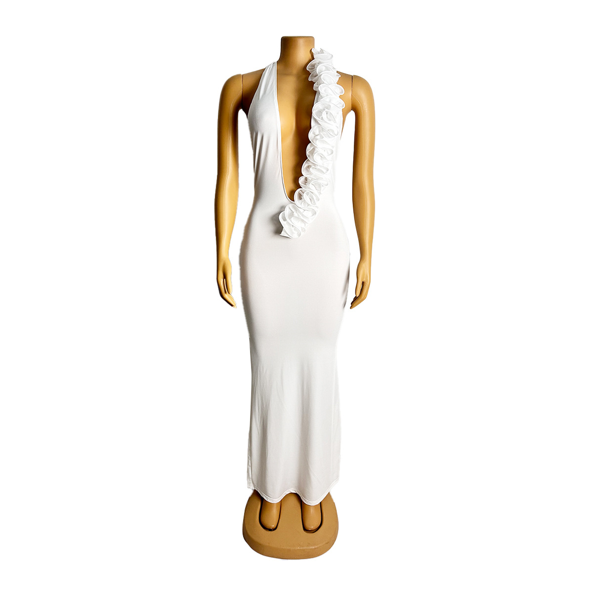 Women Halter Neck Backless Party Floral Bodycon Dress