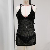 Women Black Sexy Cutout Two-Piece Swimsuit