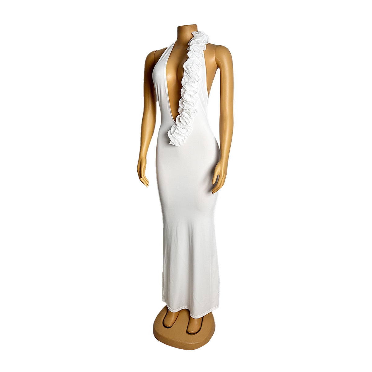 Women Halter Neck Backless Party Floral Bodycon Dress