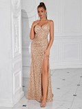 Women sexy summer strapless formal party French dress.