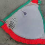 Women Lace-Up Backless Bikini and Sexy Solid Patchwork Bikini Pieces Swimsuit