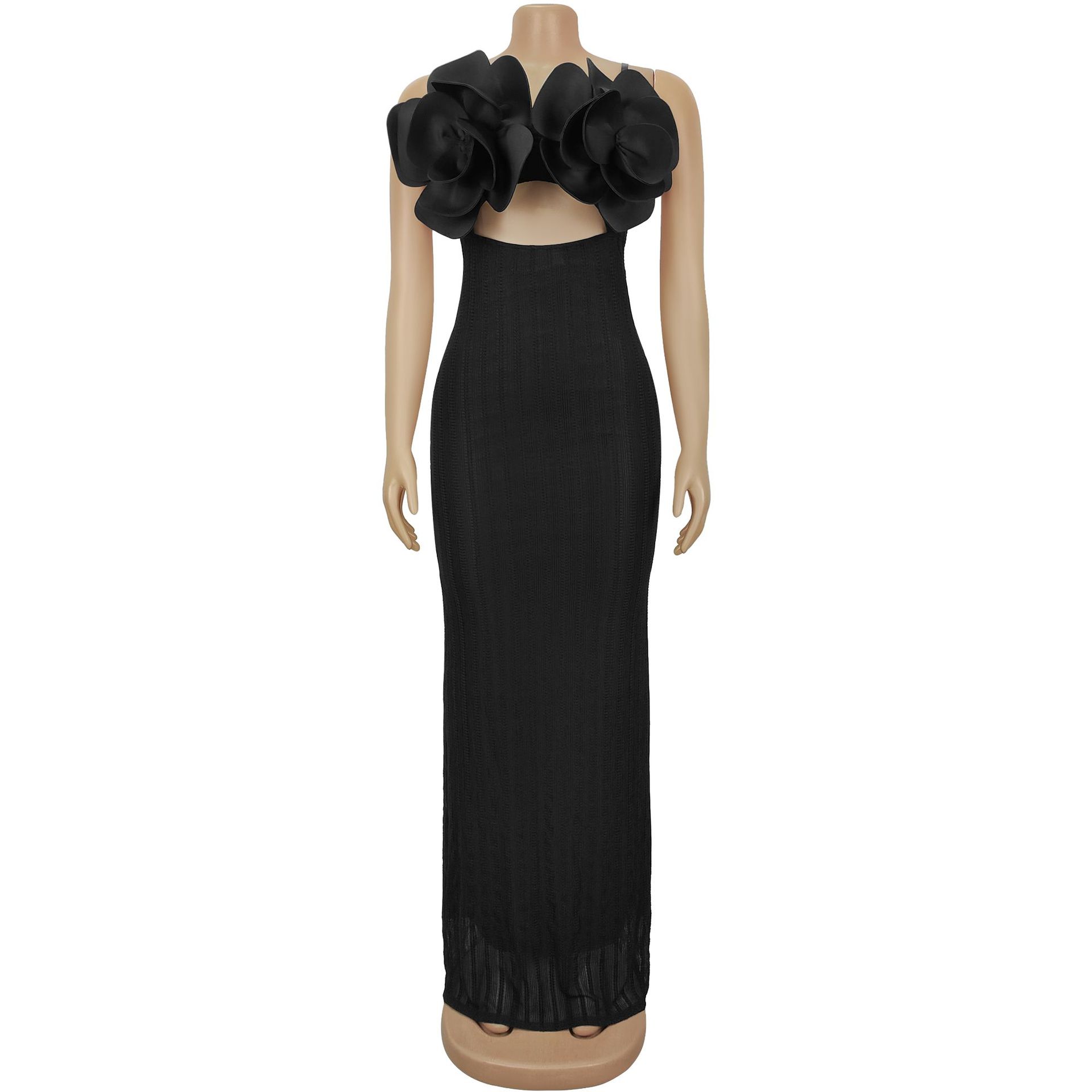 Women Sexy Lace Corsage Backless Strap Dress