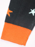 Colorblock Jacquard Autumn Winter Long Sleeve Pullover Halloween Sweater