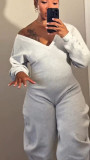 Jumpsuit Women's V-Neck Sexy Long Sleeve Sport Jumpsuit