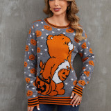 Autumn Winter Halloween Sweater Holidays Jacquard Knitting Top