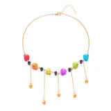 Halloween Funny Novelty Necklace Ghost Pumpkin Skull Fringe Multi-Element Pendant Short Necklace