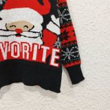 Women's Christmas Pullover Sweater Santa Round Neck Knitting Top