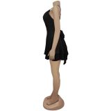 Fashion Women's Summer Sexy Strappy V-Neck Low Back Short Dress