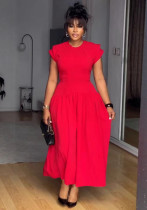 Elegant Career Stretch Slim Waist Ruffle Flutter Sleeve Midi Dress Elegant Career Stretch Slim Waist Ruffle Flutter Sleeve Midi Dress