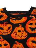 Autumn Winter Halloween Sweater Holidays Jacquard Knitting Top