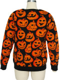 Autumn Winter Halloween Sweater Holidays Jacquard Knitting Top