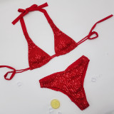 Women's Sequin Bikini Set Sexy Summer Two-Piece Fashion Swimsuit
