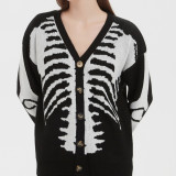 Autumn Winter Halloween Sweater Holidays Jacquard Knitting Top