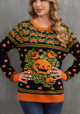 Autumn Winter Halloween Sweater Holidays Jacquard Knitting Top
