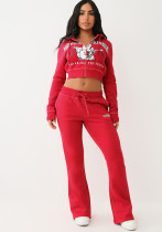 Women Casual Printed Long-Sleeved Athletic Hoodies and Pant Two-Piece Set Women Casual Printed Long-Sleeved Athletic Hoodies and Pant Two-Piece Set
