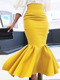 Plus-Size Women Solid Elegant Half-Sleeve Bodycon Maxi Dress