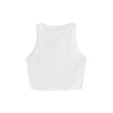 Women Cherry Letter Print Tank Top