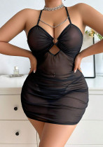 Erotic Lingerie Sexy Mesh Strap Nightdress