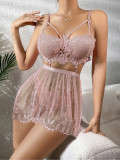 Erotic Lingerie Sexy See Through Lace Strap Nightdress