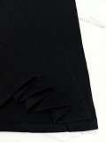 Women Solid Long-Sleeve Elegant Cutout Dress