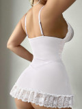Erotic Lingerie Sexy See Through Lace Mesh Strap Nightdress