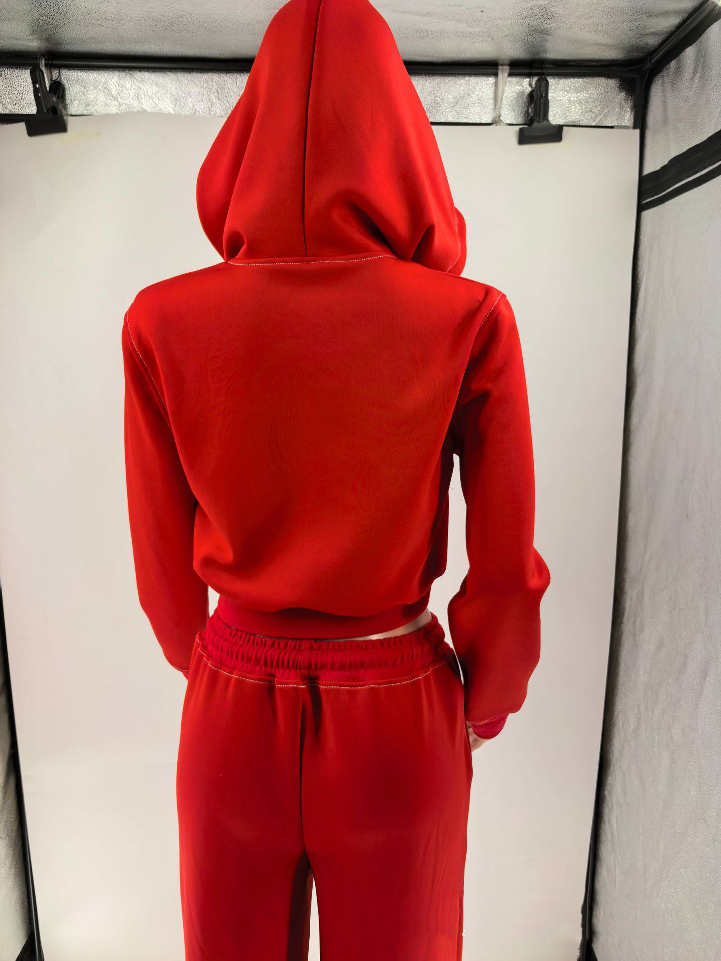 Women Casual Printed Long-Sleeved Athletic Hoodies and Pant Two-Piece Set