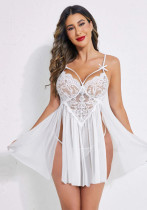 Erotic Lingerie Sexy Lace Mesh Slit Strap Nightdress Erotic Lingerie Sexy Lace Mesh Slit Strap Nightdress