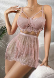 Erotic Lingerie Sexy See Through Lace Strap Nightdress
