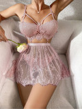 Erotic Lingerie Sexy See Through Lace Strap Nightdress
