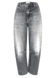 Women's Street Fashion Casual Slim Denim Blazer Pants Set