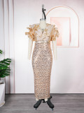 Sequin Dress Women's Plus Size Party Evening Gown