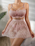 Erotic Lingerie Sexy See Through Lace Strap Nightdress