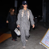 Button Stripe Long Sleeve Shirt & Wide Leg Pants Two-Piece Set