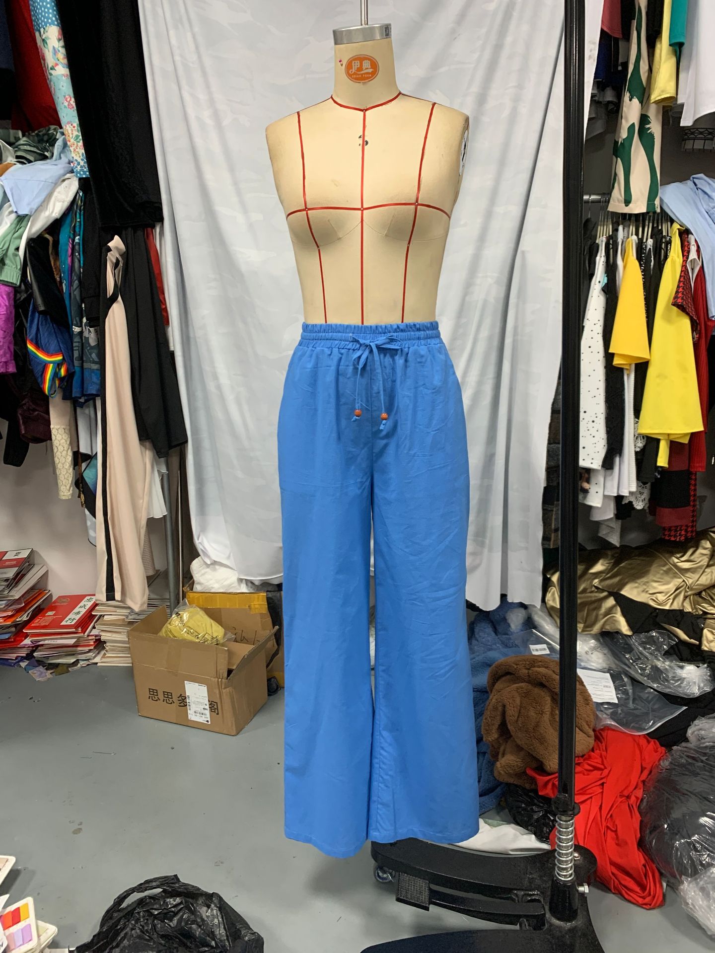 Autumn Women's Fashion Casual Set Solid Color Long Sleeve Shirt Drawstring Pants Two-Piece Set